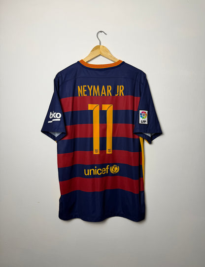 Neymar JR FC Barcelona 2016-17 home football shirt (XL)