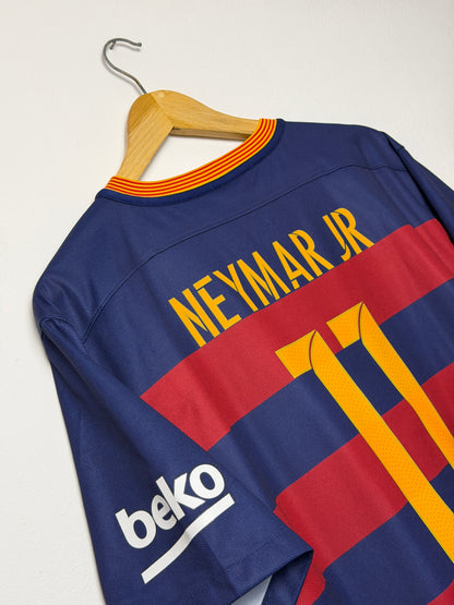 Neymar JR FC Barcelona 2016-17 home football shirt (XL)