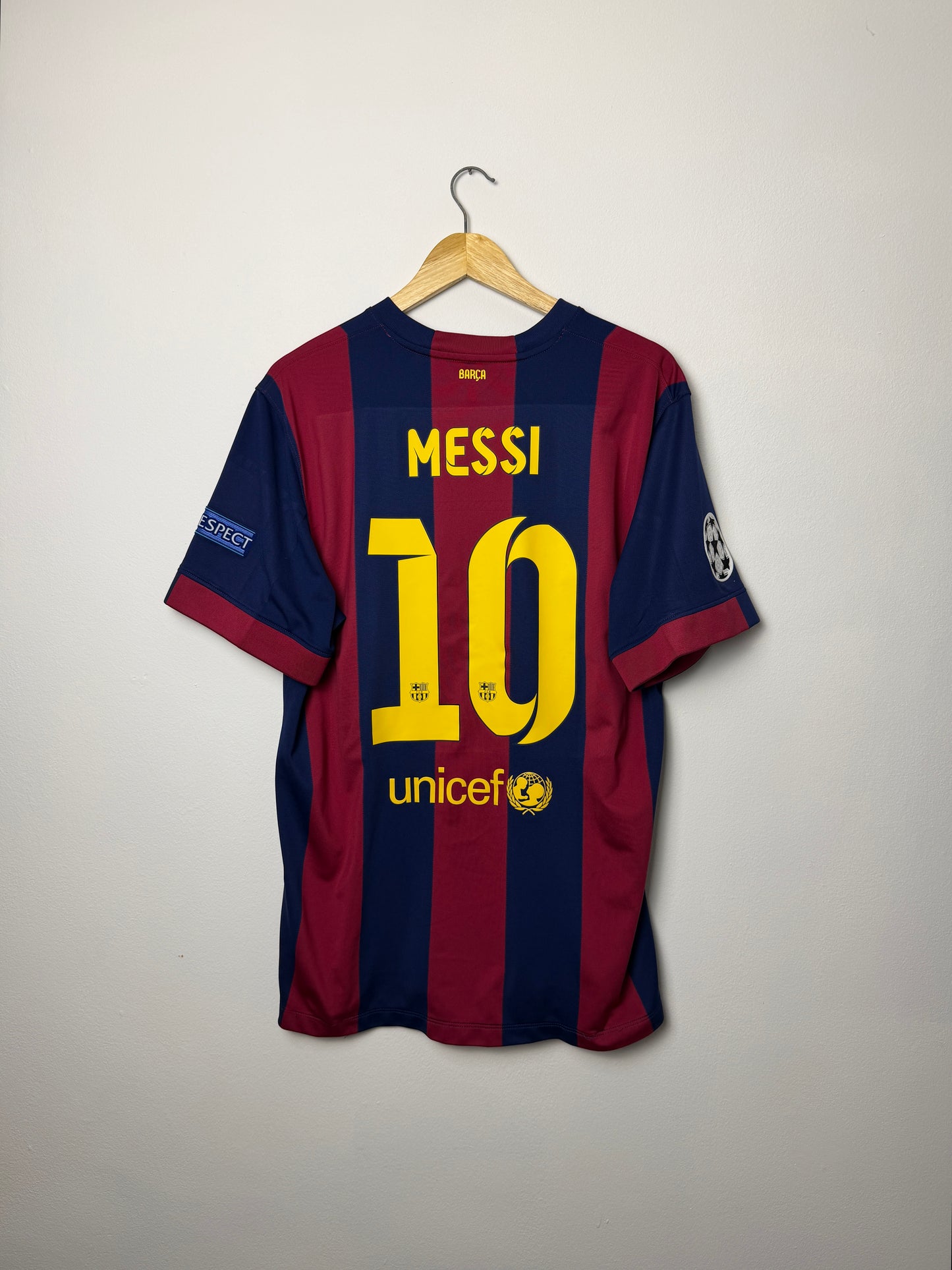 Lionel Messi FC Barcelona 2014-15 final edition home football shirt (XL)