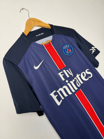 Edinson Cavani PSG 2015-16 home football shirt (M)