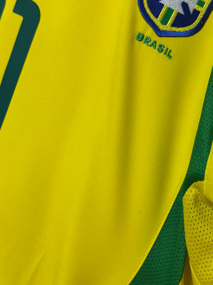 Ronaldinho Brazil 2002 World Cup home football shirt (XL)