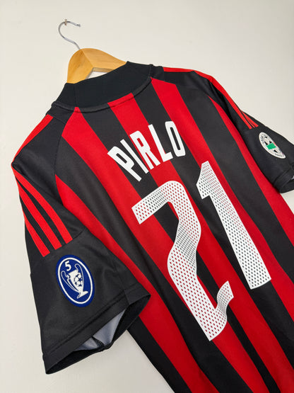 Andrea Pirlo AC Milan 2002-03 home football shirt (M)