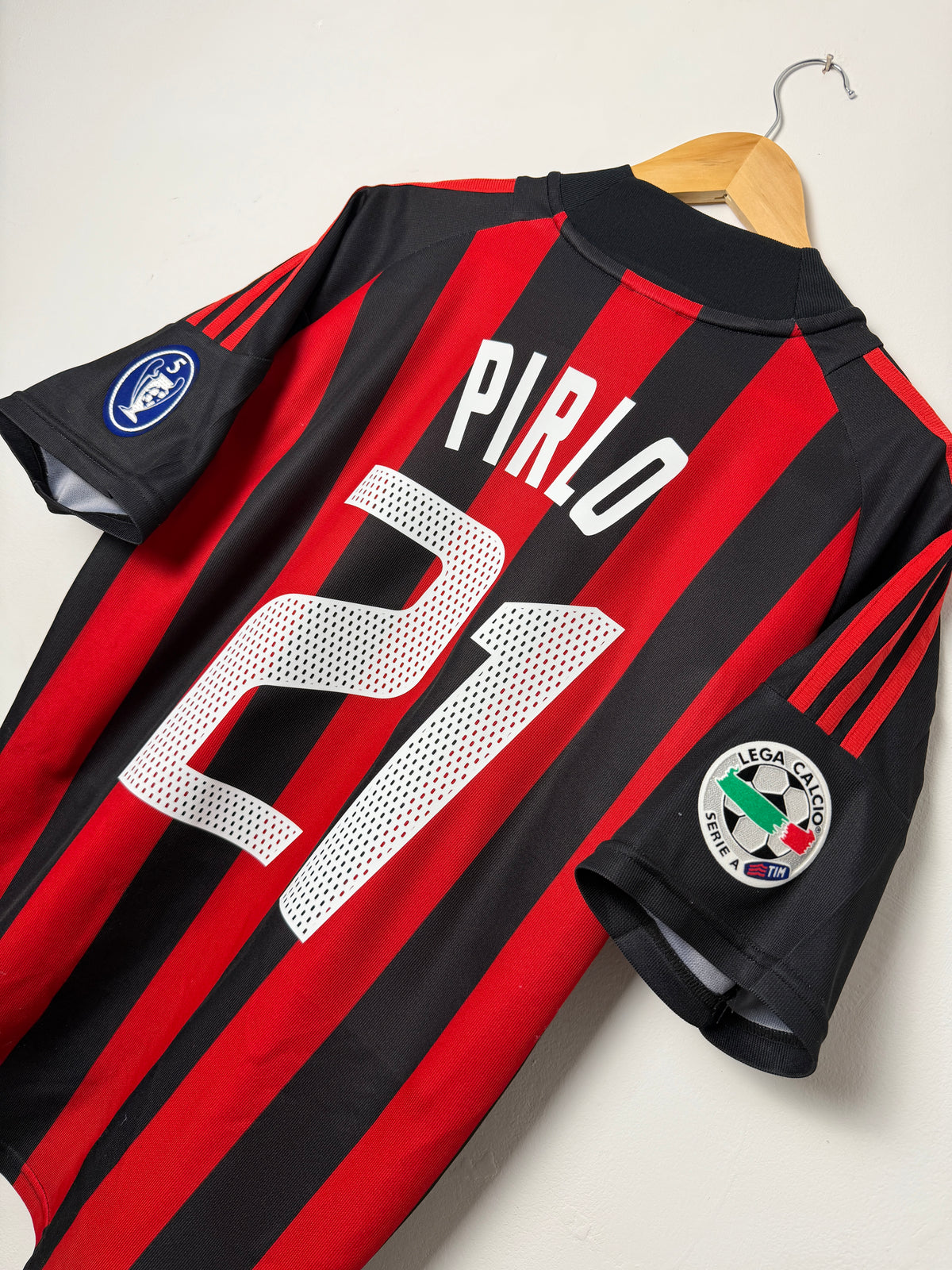 Andrea Pirlo AC Milan 2002-03 home football shirt (M)