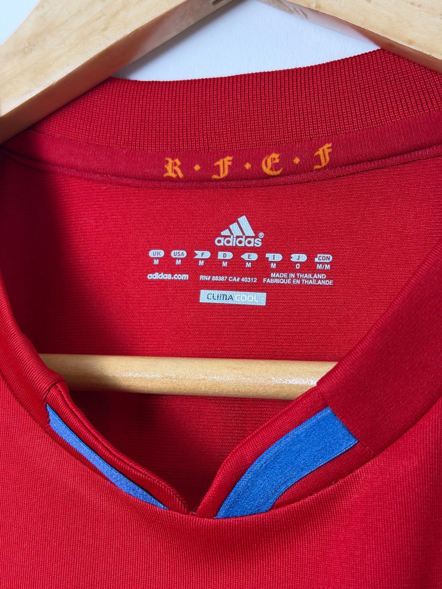 Andres Iniesta Spain 2010 World Cup home football shirt (M)