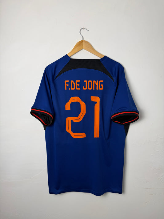 Frenkie De Jong Netherlands 2022 away football shirt (XL)