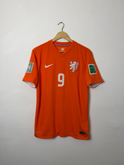 Robin Van Persie Netherlands 2014 World Cup home football shirt (M)