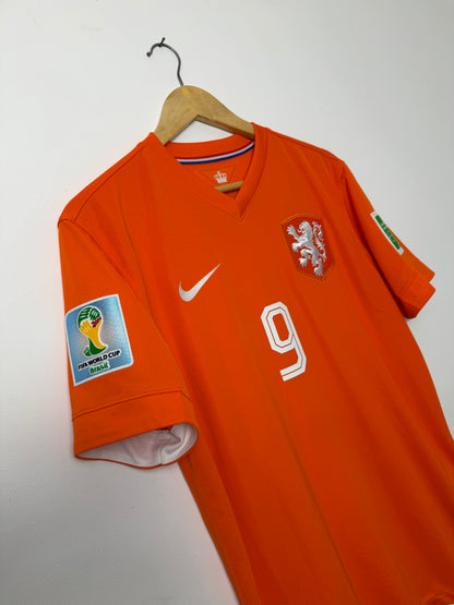 Robin Van Persie Netherlands 2014 World Cup home football shirt (M)