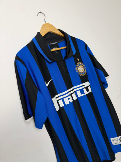 Zlatan Ibrahimovic Inter Milan 2007-08 home football shirt (L)