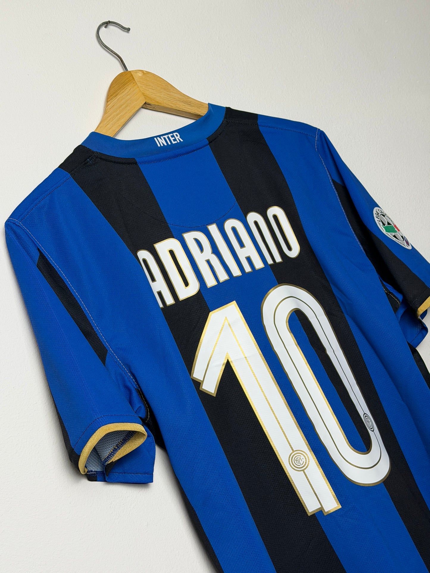 Adriano Inter Milan 2008-09 home football shirt (M)