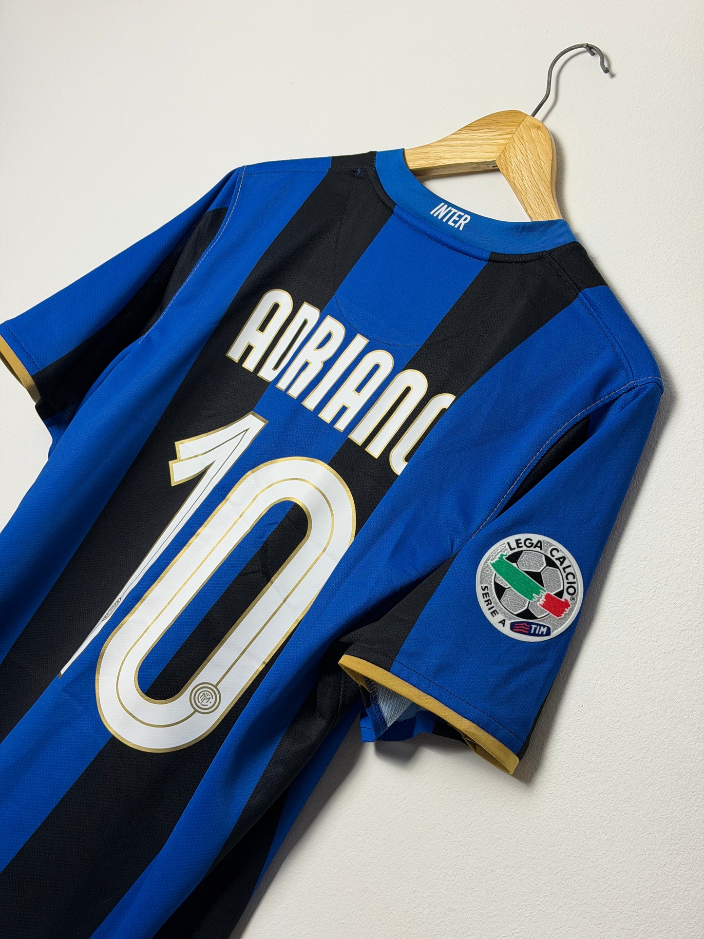 Adriano Inter Milan 2008-09 home football shirt (M)