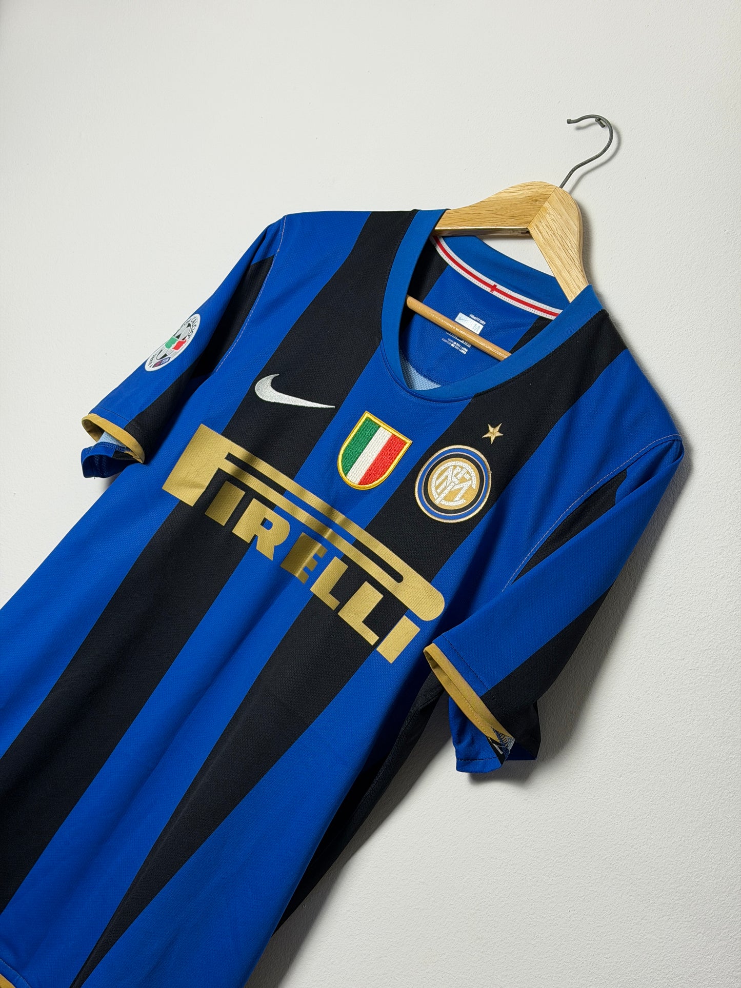 Adriano Inter Milan 2008-09 home football shirt (M)