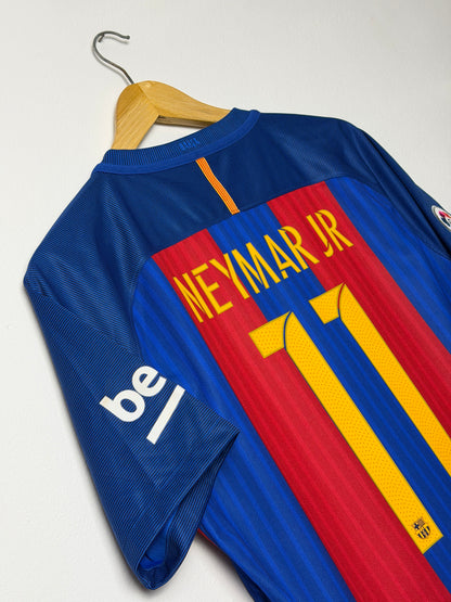 Neymar JR FC Barcelona 2016-17 home football shirt (M)