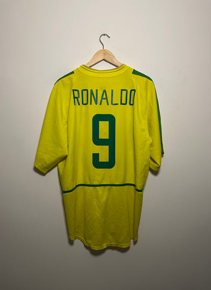 Ronaldo Nazario Brazil 2002 World Cup home football shirt (XL)