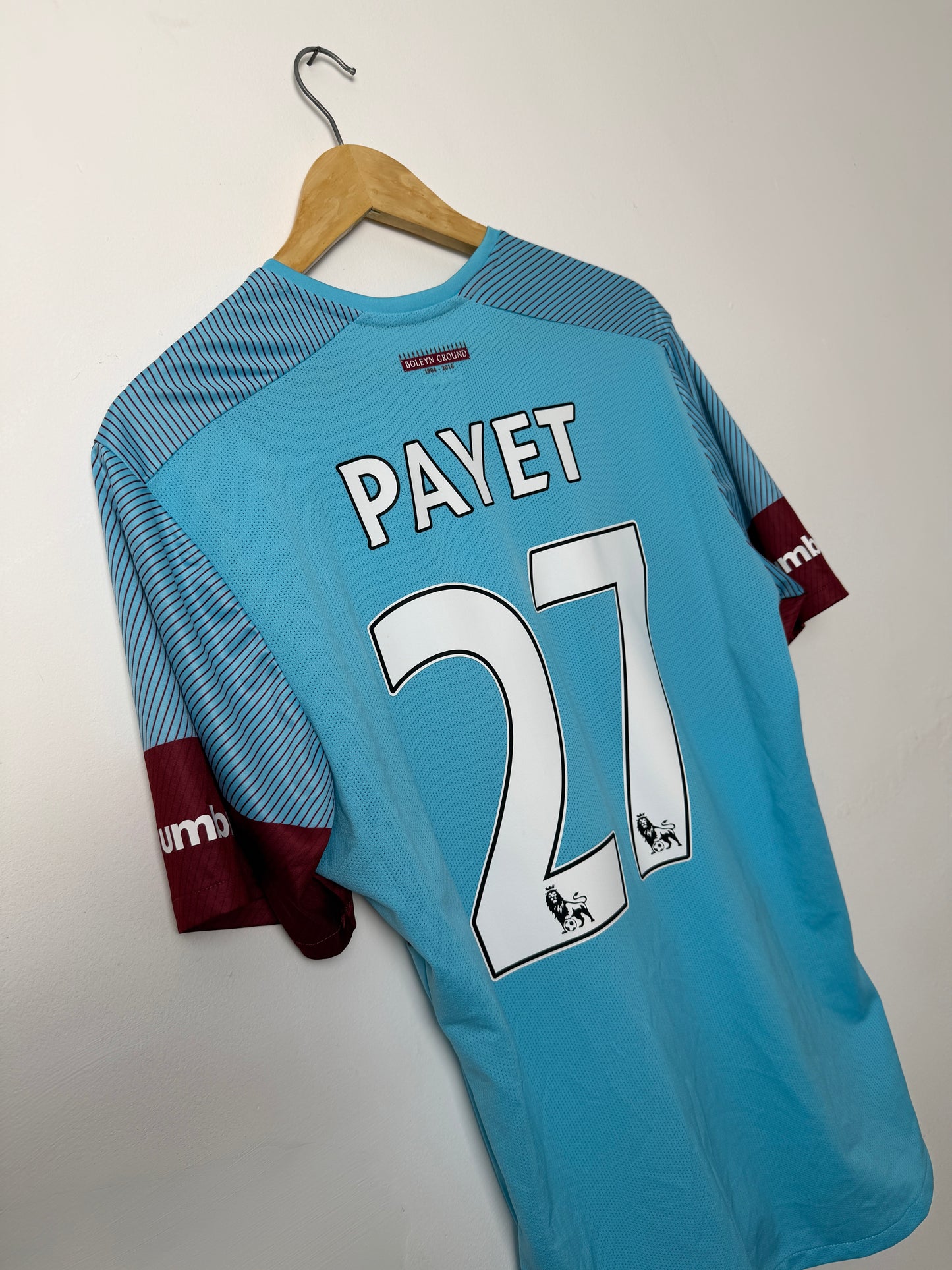 Dimitri Payet West Ham 2015-16 away football shirt (L)