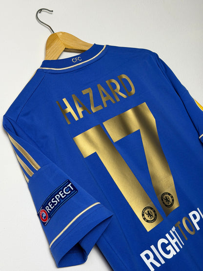 Eden Hazard Chelsea FC 2012-13 Europa League final home football shirt (M)