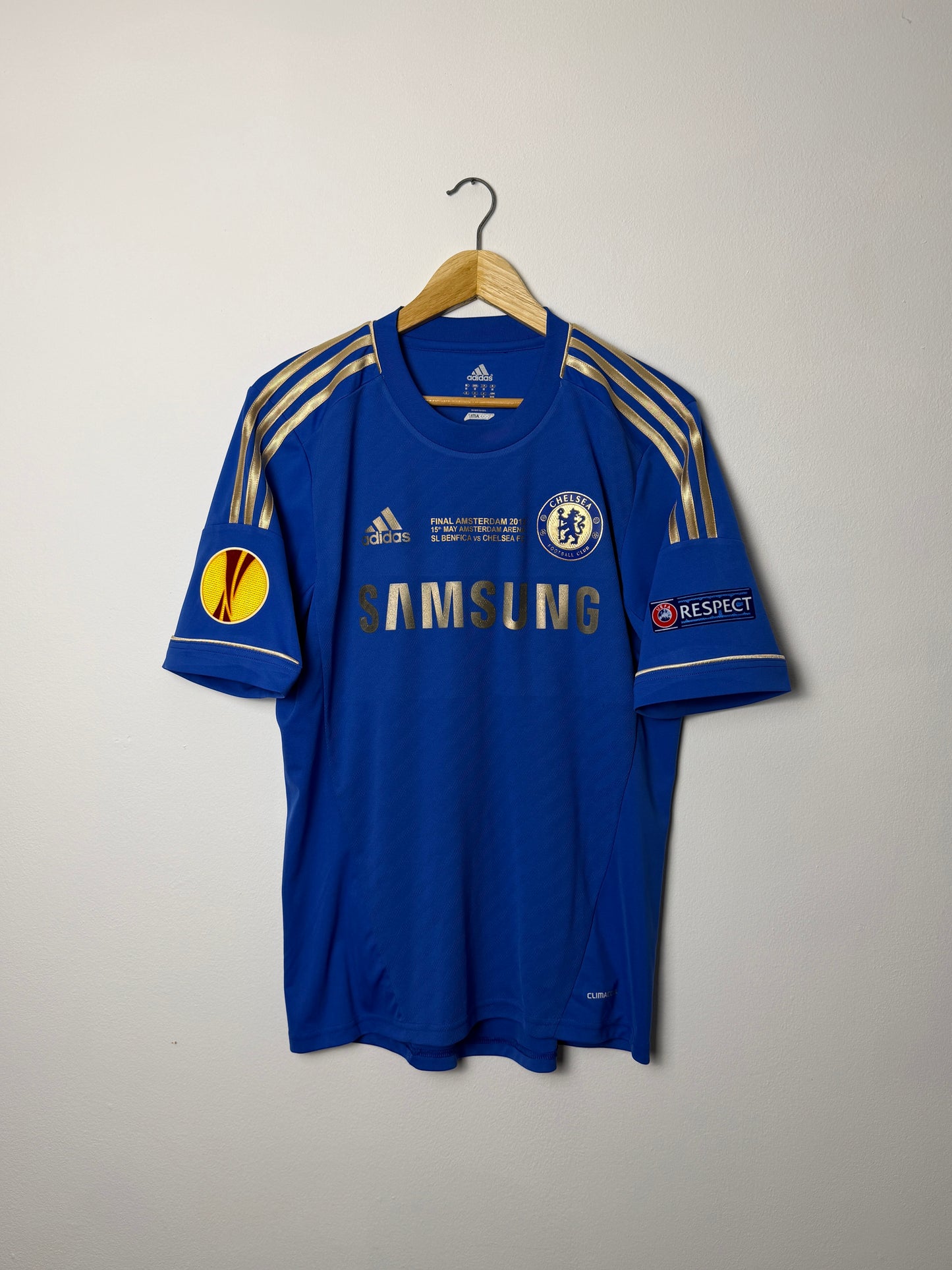 Eden Hazard Chelsea FC 2012-13 Europa League final home football shirt (M)