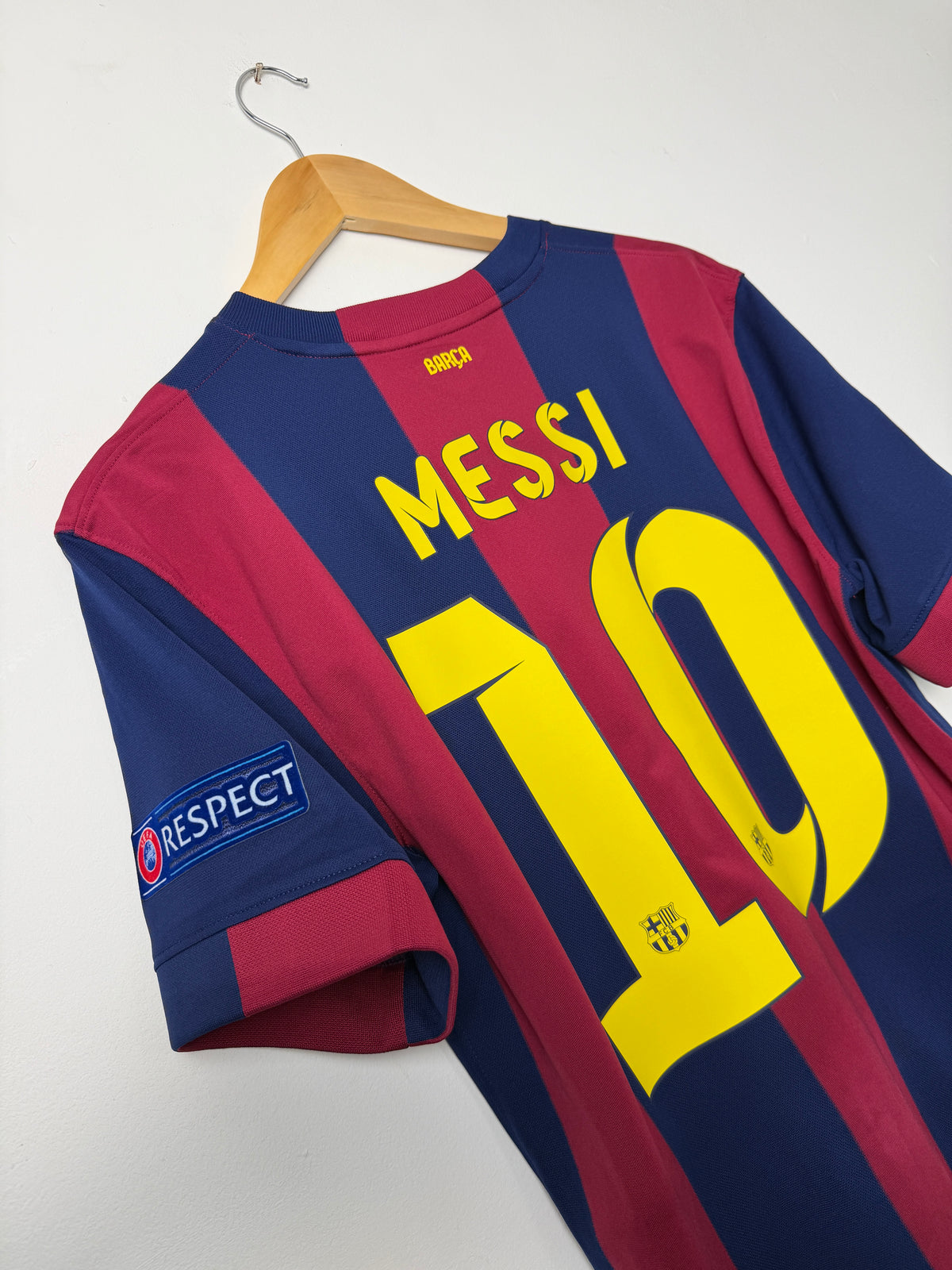 Lionel Messi FC Barcelona 2014-15 home football shirt (M)