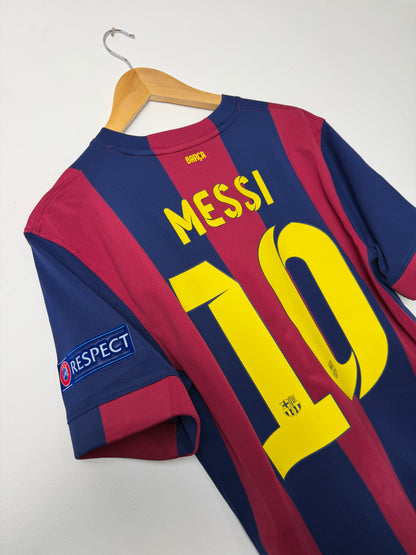 Lionel Messi FC Barcelona 2014-15 home football shirt (M)