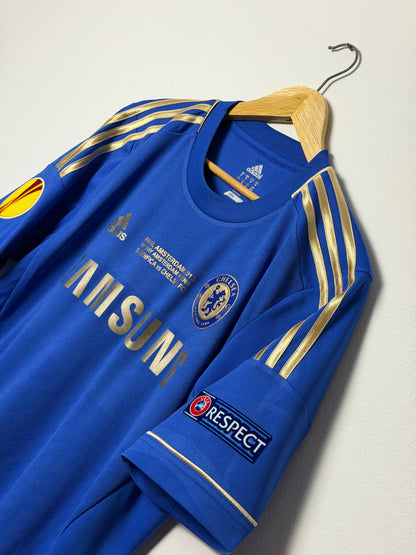 Eden Hazard Chelsea FC 2012-13 Europa League final home football shirt (M)