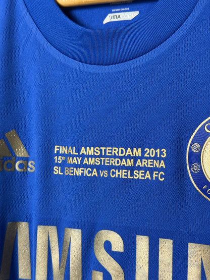 Eden Hazard Chelsea FC 2012-13 Europa League final home football shirt (M)