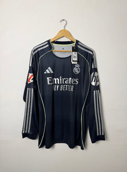 Jude Bellingham Real Madrid CF 2025-26 long sleeve away football shirt (XL)