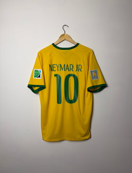 Neymar JR Brazil 2014 home football shirt (XL)