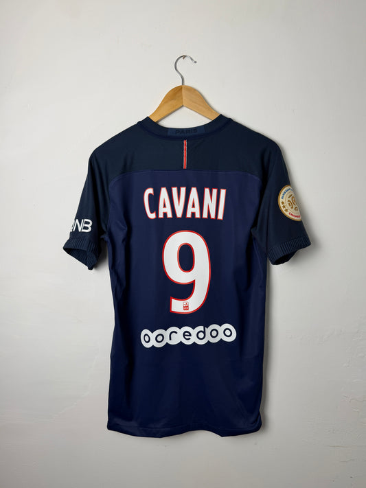 Edinson Cavani PSG 2016-17 home AEROSWIFT football shirt (M)