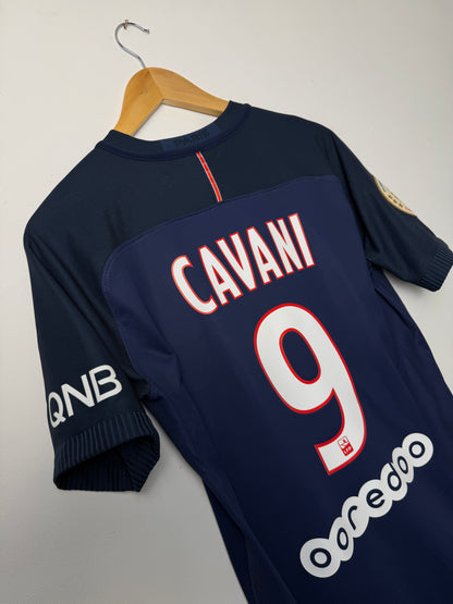 Edinson Cavani PSG 2016-17 home AEROSWIFT football shirt (M)