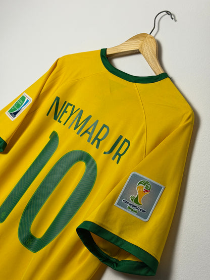 Neymar JR Brazil 2014 home football shirt (XL)