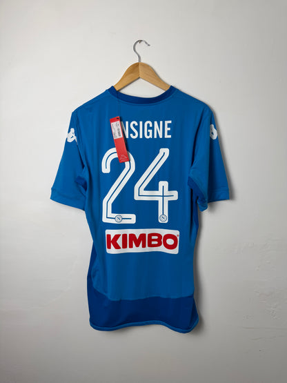Lorenzo Insigne SSC Napoli 2017-18 home football shirt (XL)
