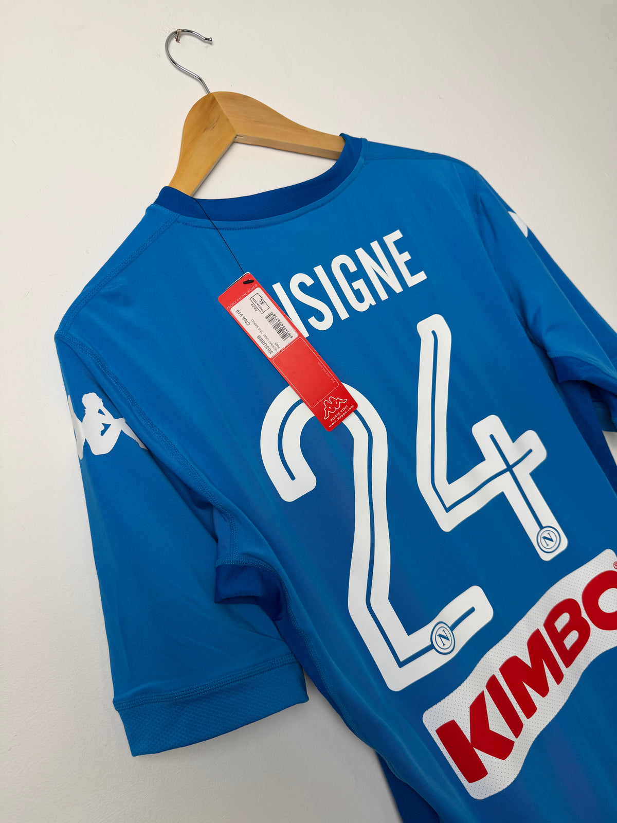 Lorenzo Insigne SSC Napoli 2017-18 home football shirt (XL)