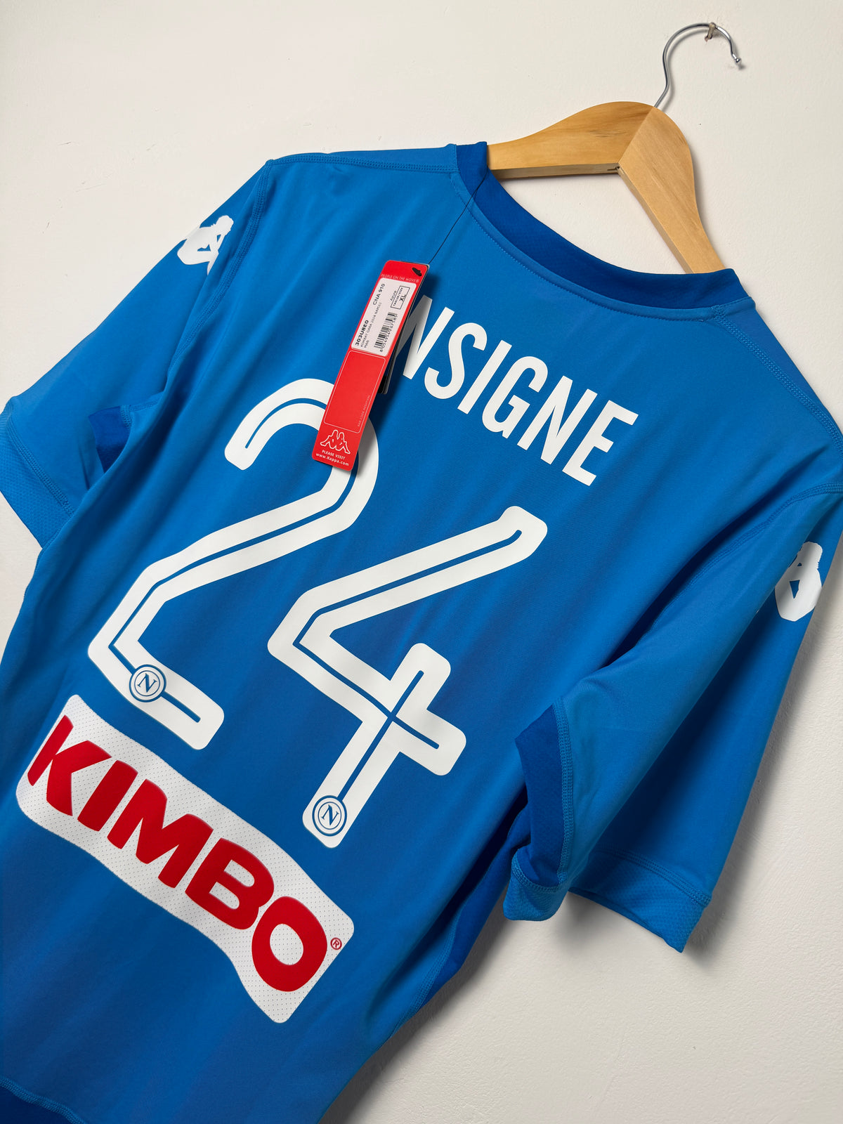 Lorenzo Insigne SSC Napoli 2017-18 home football shirt (XL)