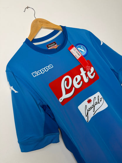 Lorenzo Insigne SSC Napoli 2017-18 home football shirt (XL)