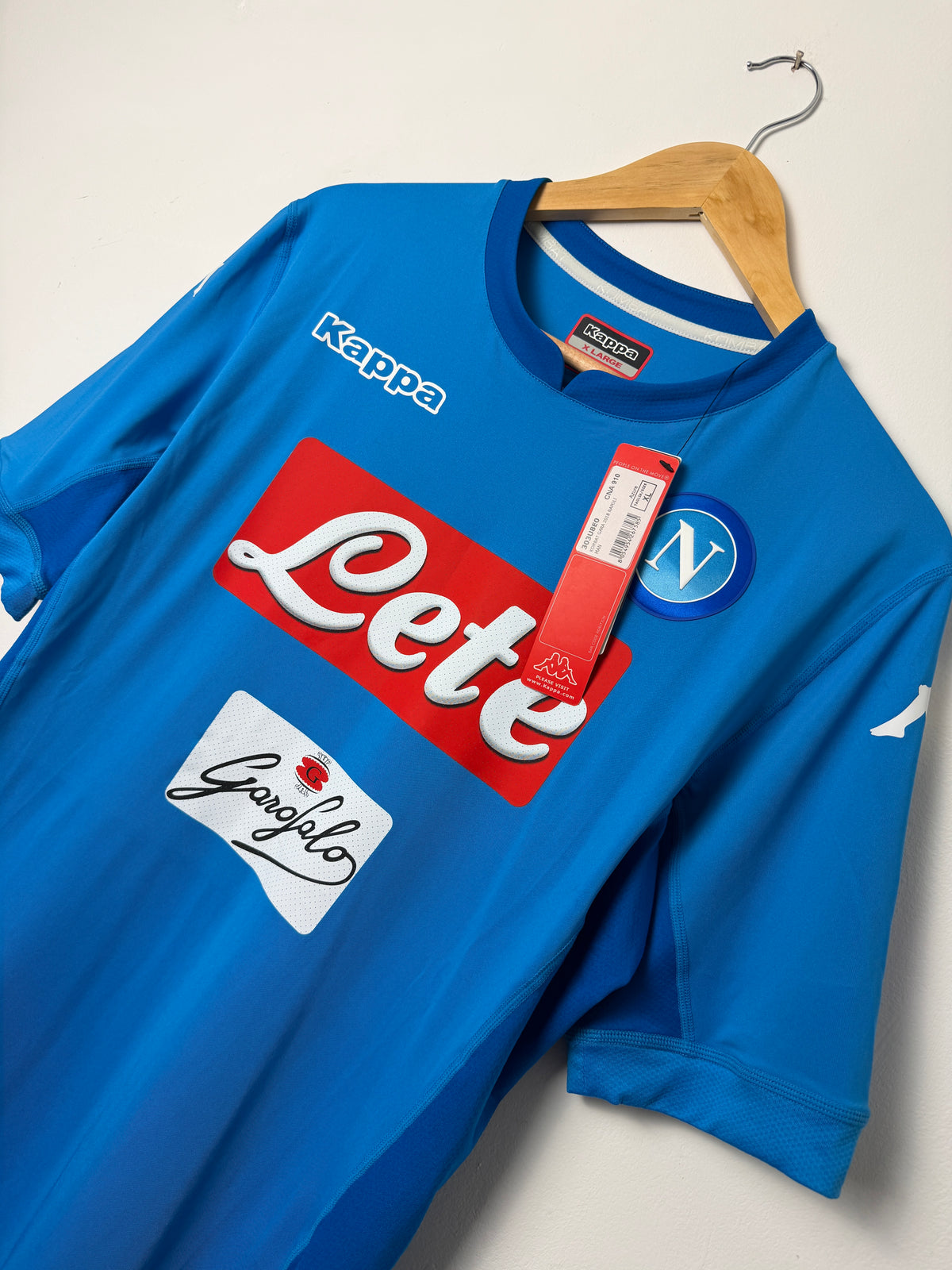 Lorenzo Insigne SSC Napoli 2017-18 home football shirt (XL)
