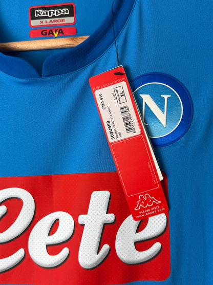 Lorenzo Insigne SSC Napoli 2017-18 home football shirt (XL)