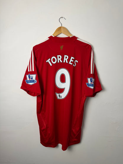 Fernando Torres Liverpool FC 2008-09 home football shirt (XL)