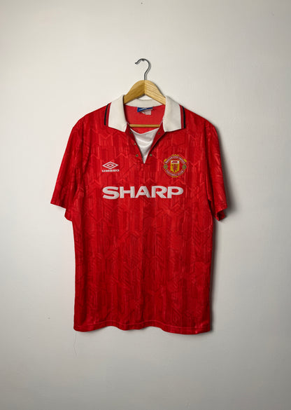 Eric Cantona Manchester United 1992-94 home football shirt (L)