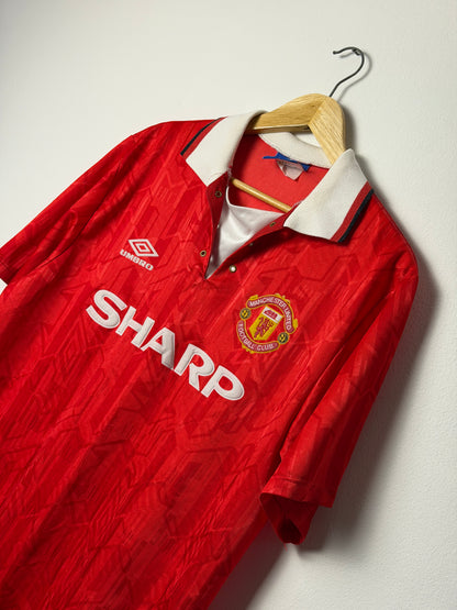 Eric Cantona Manchester United 1992-94 home football shirt (L)