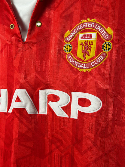 Eric Cantona Manchester United 1992-94 home football shirt (L)