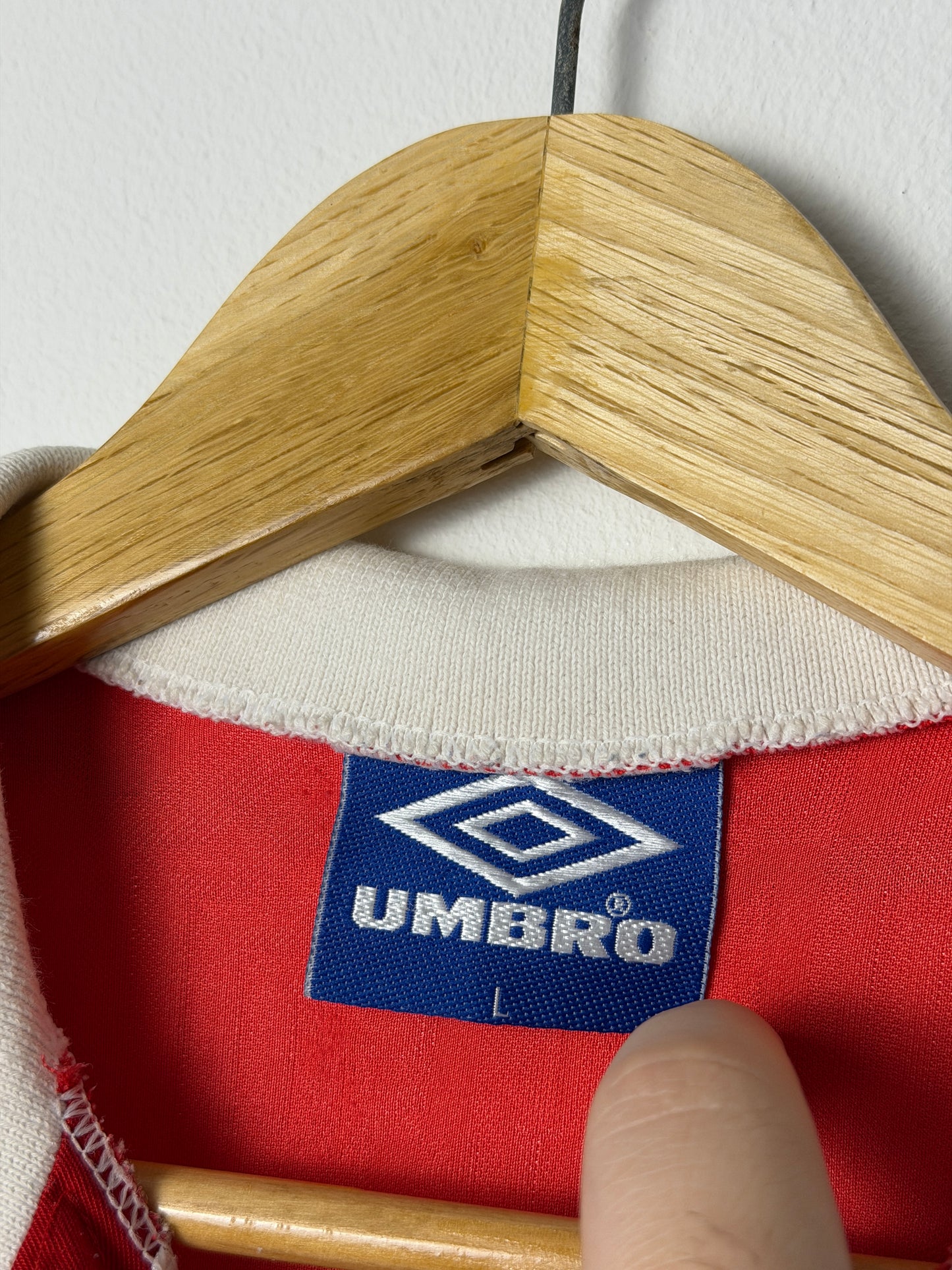 Eric Cantona Manchester United 1992-94 home football shirt (L)