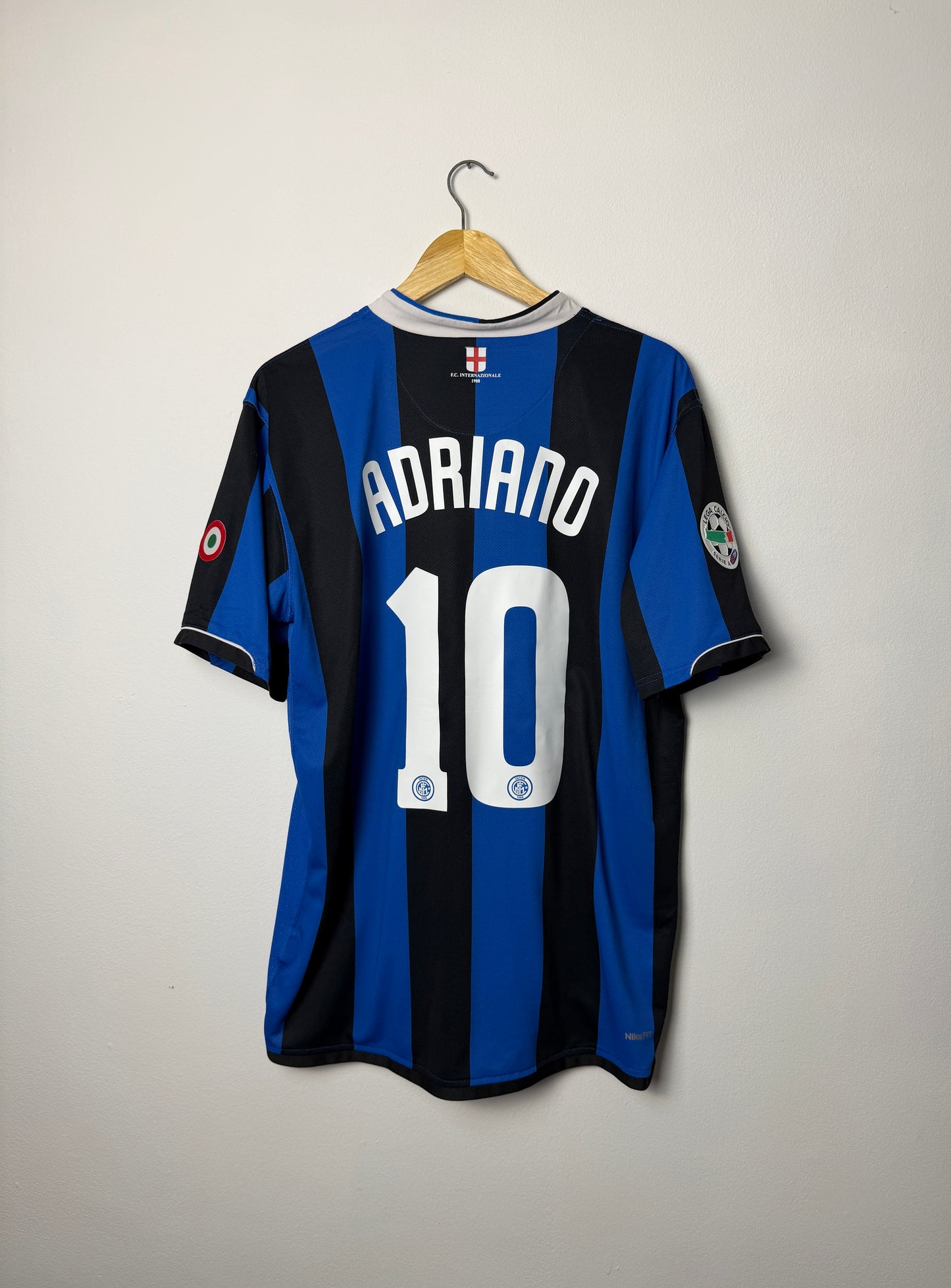 Adriano Inter Milan 2006-07 home football shirt (XL)