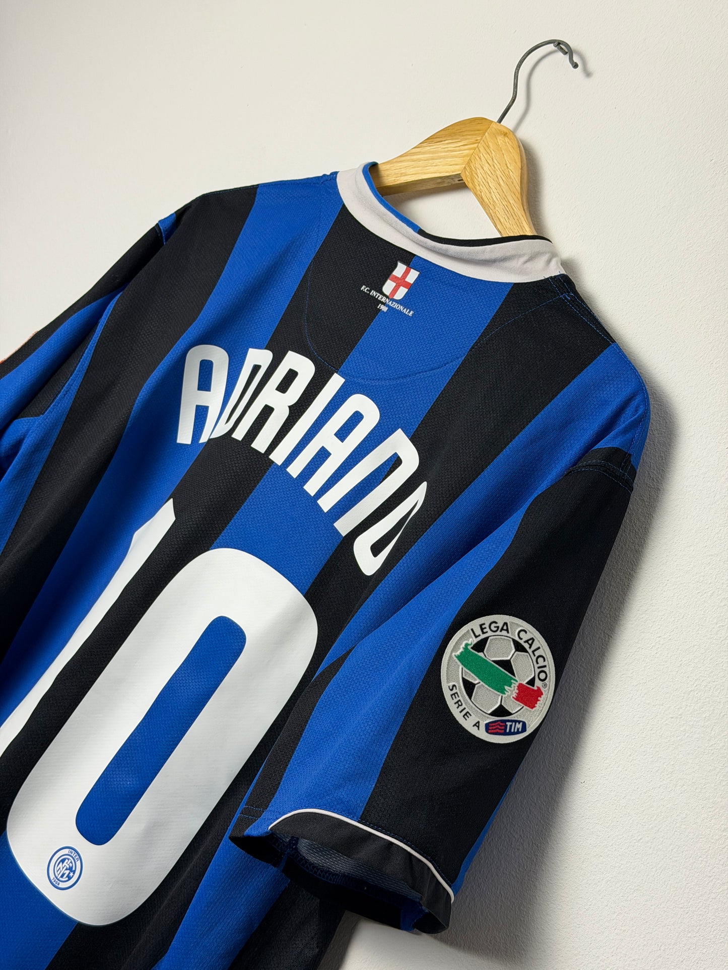 Adriano Inter Milan 2006-07 home football shirt (XL)