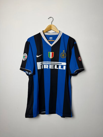 Adriano Inter Milan 2006-07 home football shirt (XL)