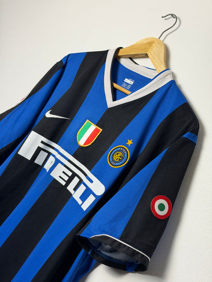 Adriano Inter Milan 2006-07 home football shirt (XL)
