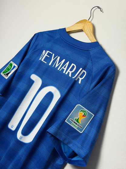 Neymar JR Brazil 2014 World Cup away football shirt (XL)