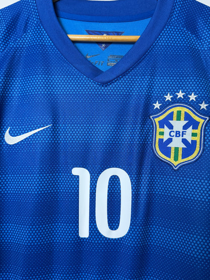 Neymar JR Brazil 2014 World Cup away football shirt (XL)