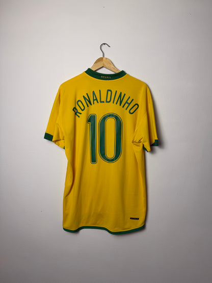 Ronaldinho Brazil 2006 World Cup home football shirt (XL)