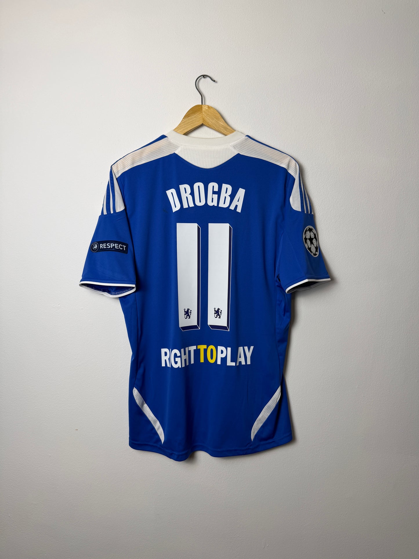 Didier Drogba Chelsea FC 2011-12 champions league final edition home football shirt (M)