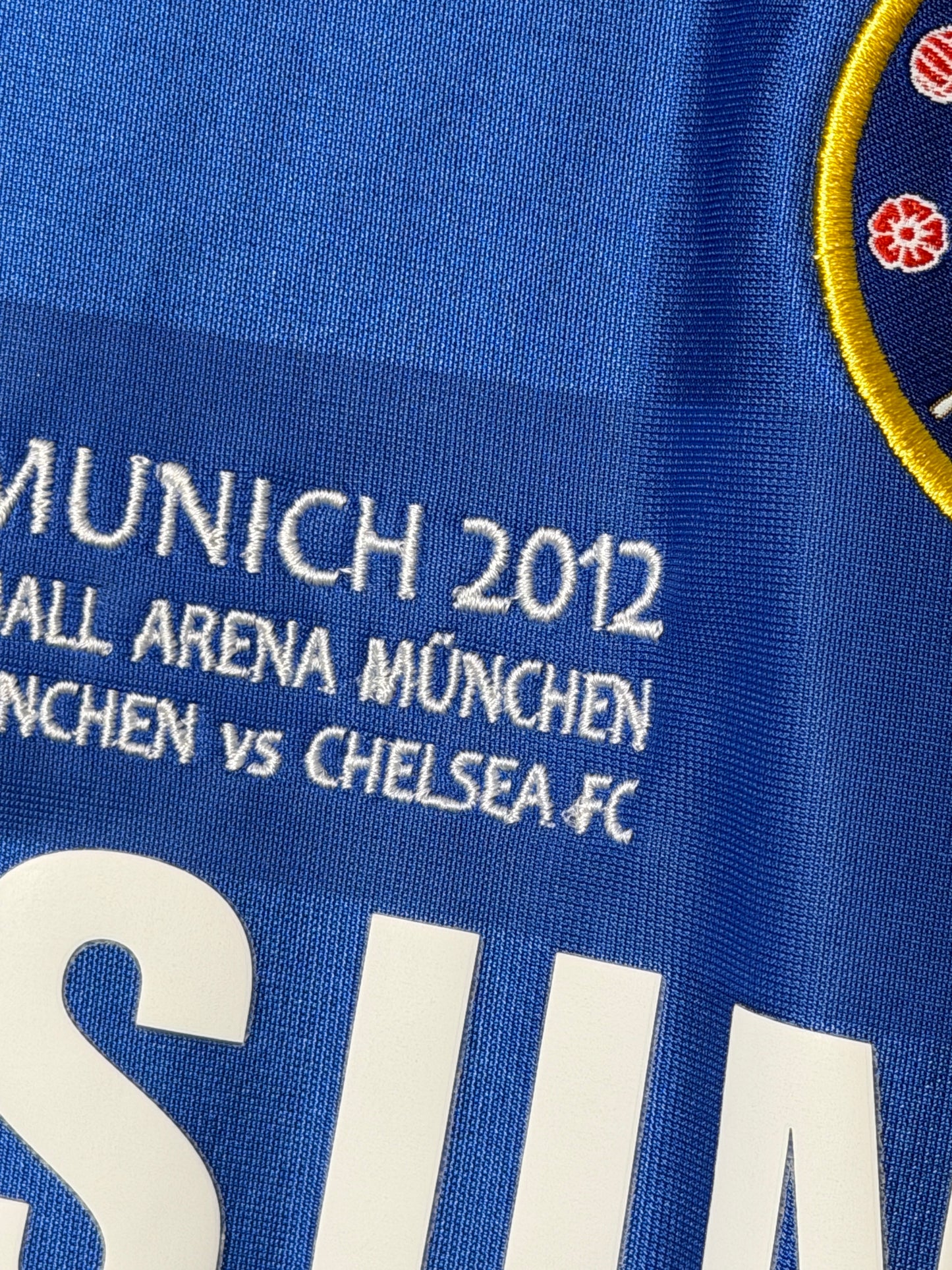 Didier Drogba Chelsea FC 2011-12 champions league final edition home football shirt (M)