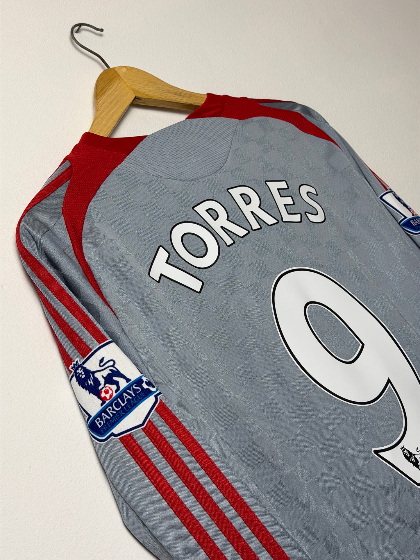 Fernando Torres Liverpool FC 2008-09 long sleeve away football shirt (M)